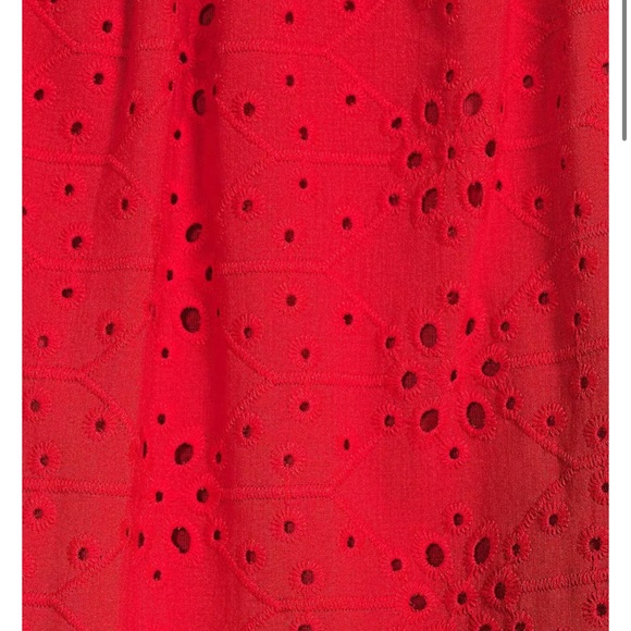 NWT JOHN MARK EYELET RUFFLE PEASANT TUNIC FRONT TIES Sz S - Picture 4 of 5